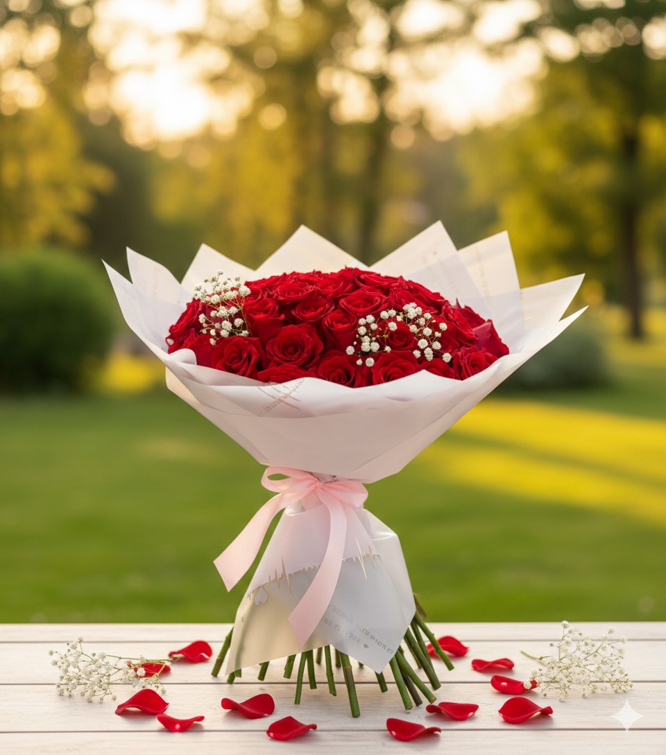 Ramo 50 rosas rojas